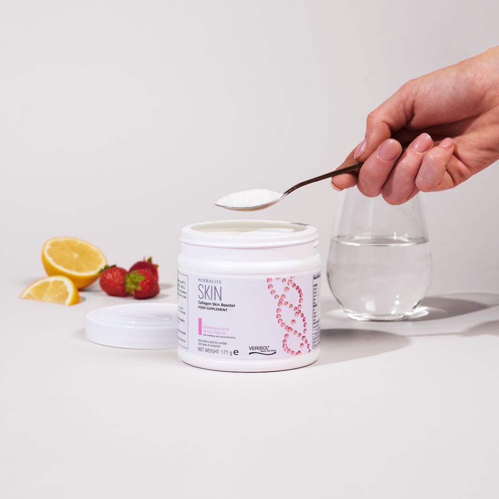 Collagen Skin Booster Morango e Limão 171 g sem colher medida