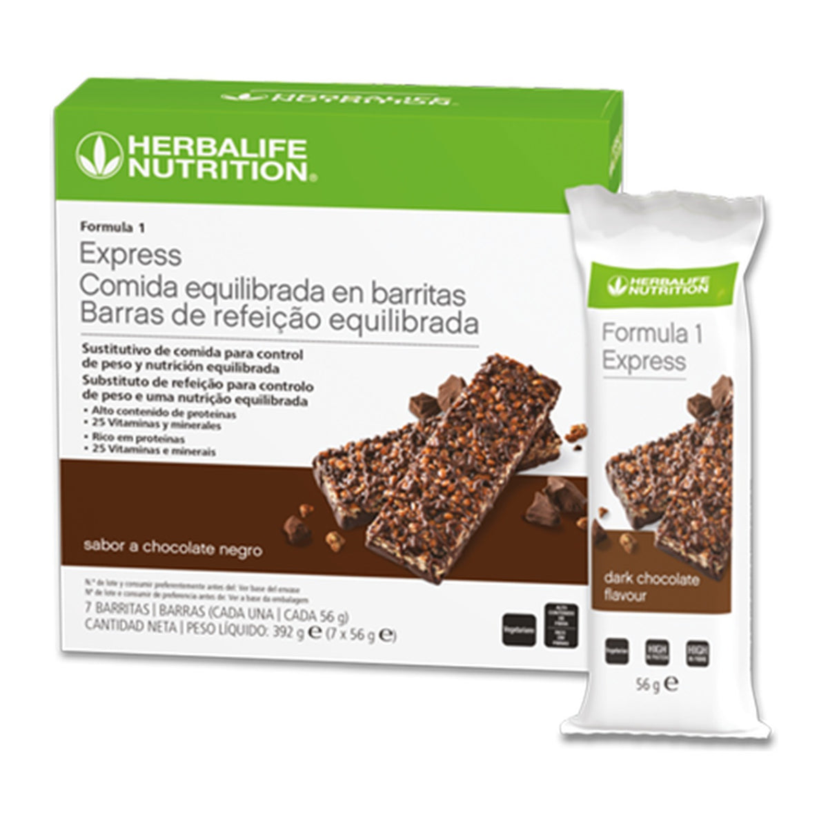 Fórmula 1 Express - Barras de Refeição Equilibrada — Chocolate Negro